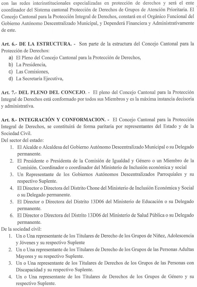 Ordenanza Municipal Cantón Bolívar: Reformatoria A La Ordenanza De ...